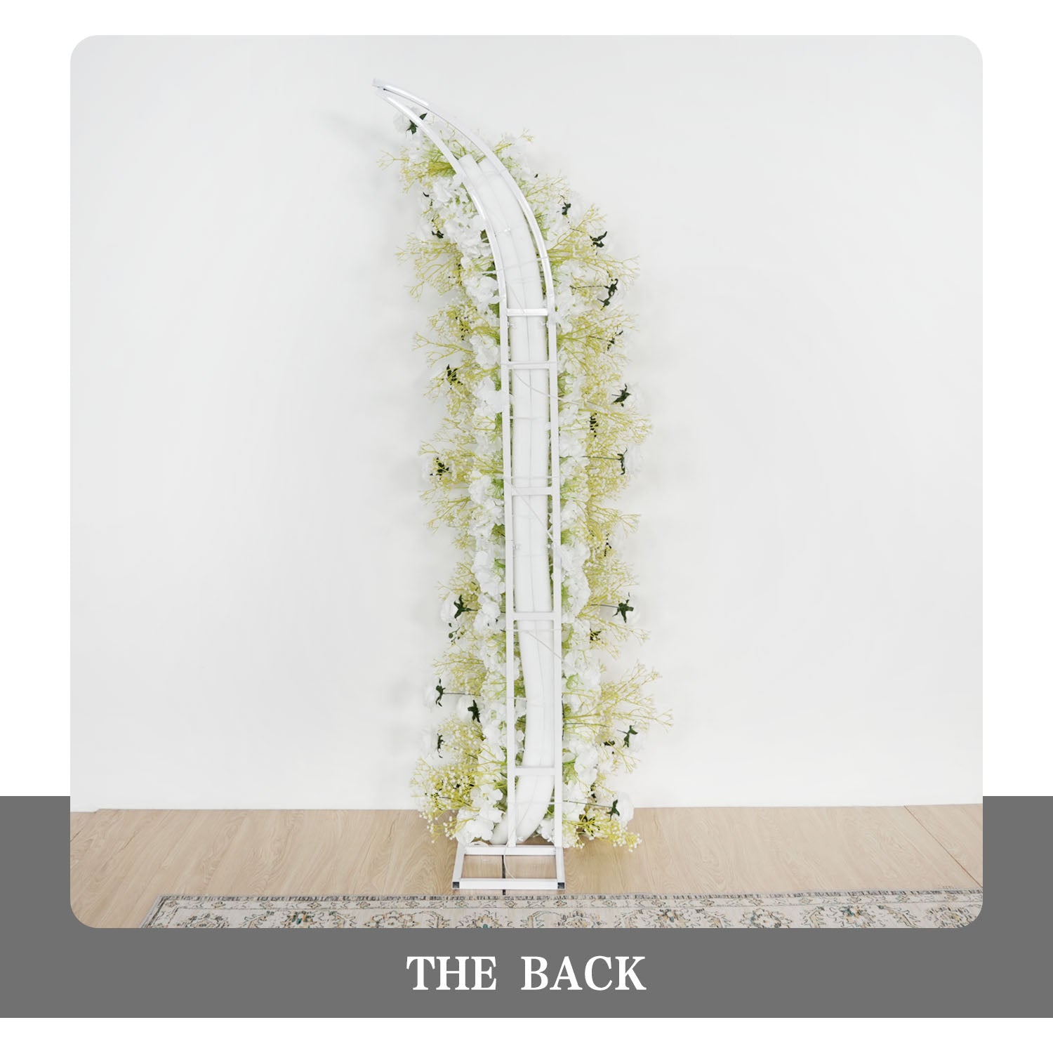 White Flower Row Decor Wedding Backdrop Horn Arch